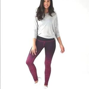 Lululemon Wunder Under Limit Edition Deep Dive Ombre Print Leggings Pink size 4
